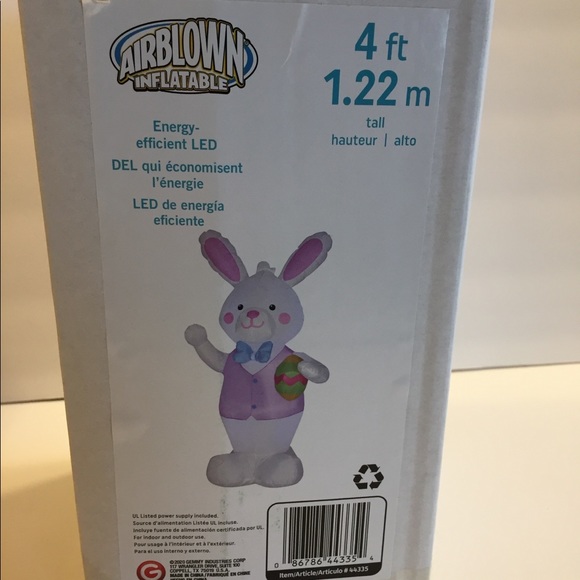 Easter Bunny 4 ft Gemmy airblown inflatable